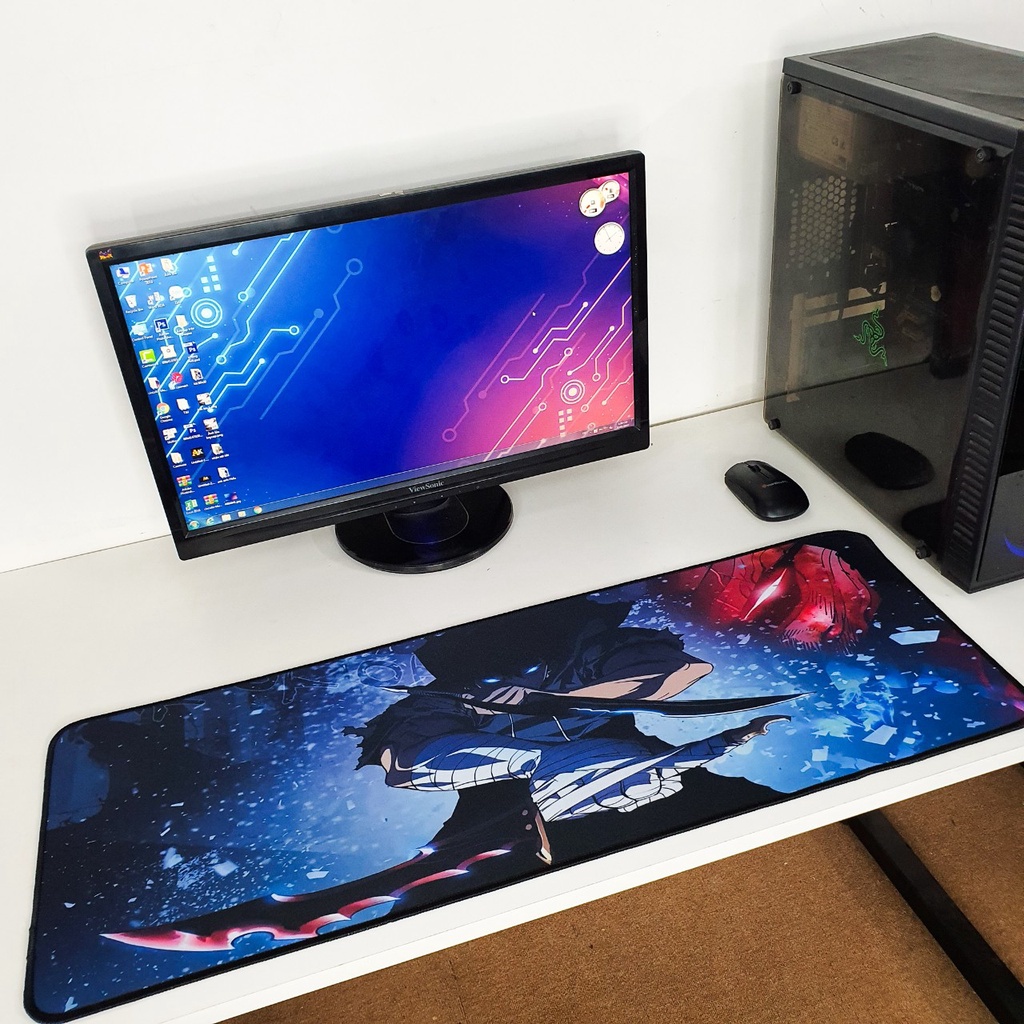 Lót chuột cỡ lớn 80x30cm dày 2mm pad gaming cỡ lớn speed bo viền chắc chắn