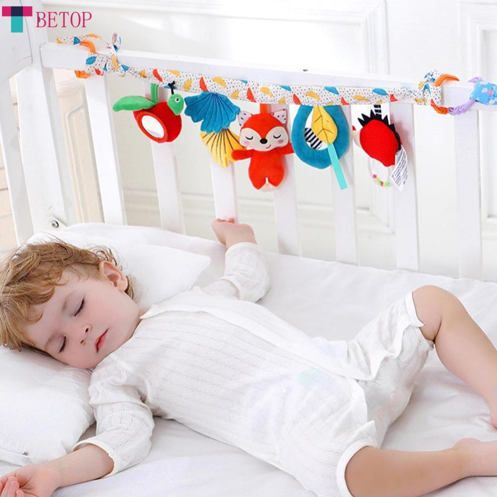 BETOP 1Pc Baby Hanging Rattles Doll Colorful Cartoon Animal Bed Bell