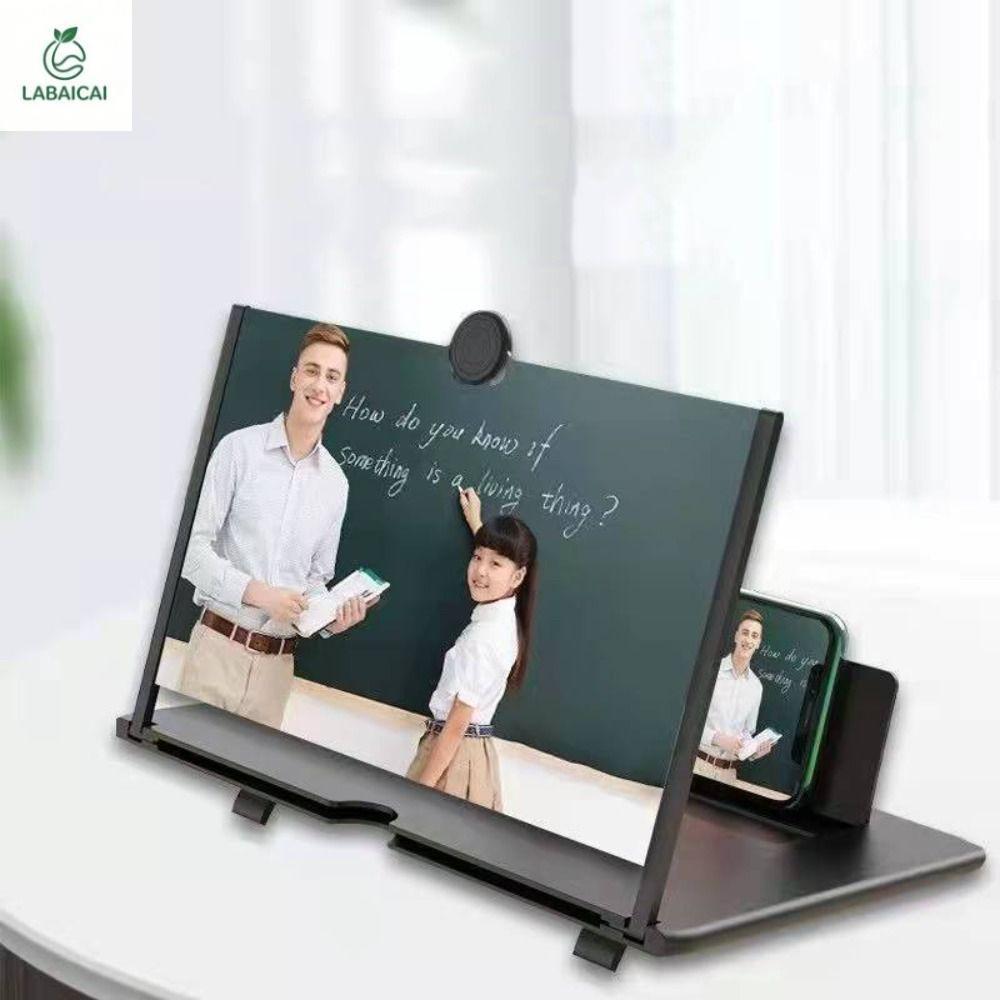 LABAICAI Kính lúp 3D Giá đỡ điện thoại Để xem TV Kính lúp màn hình Giá đỡ điện thoại để bàn Mở rộng màn hình Chân đế phóng to Màn hình Khuếch Đại Khung khuếch đại video