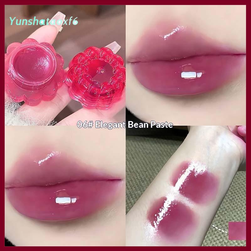yunshataoxf Cappuvini đóng hộp thạch gương Son môi nước ánh sáng Son bóng dưỡng ẩm Plumping môi vết kéo dài không dính cup môi bùn cho môi khô trang điểm - 4