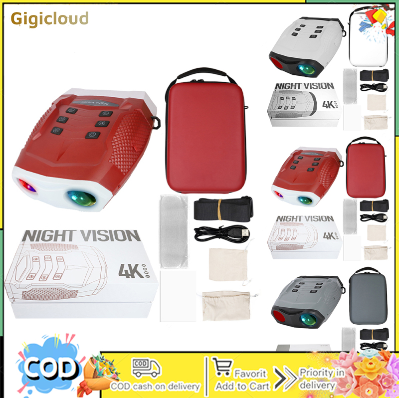 กล้องถ่ายรูป กล้องดิจิตอลมิลเลอร์เลส และอุปกรณ์ถ่ายภาพ Gigicloud กล้องส่องทางไกลคืนวิสัยทัศน์กล้องโทรทรรศน์ 8X ซูมดิจิตอล 3 "หน้าจอขนาดใหญ่ความไวแสงสูง Night Vision แว่นตา HD 4 พันวิดีโอ 48MP รูปภาพกล้องมองกลางคืนสำหรับตั้งแคมป์เดินป่าตกปลา ราคา 12,784 บาท*ส่งฟรี