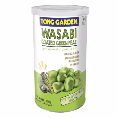 Wasabi Coated Green Peas Tall Tin 180g (Bundle of 2)