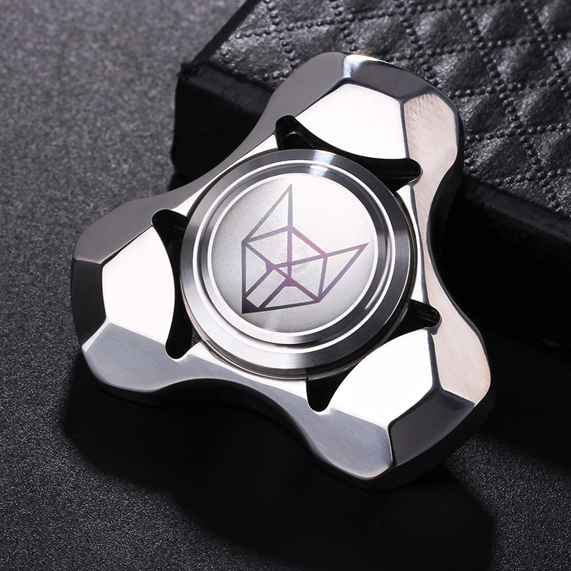 Spinning Tops YUC Stainless Steel Hand Spinner Fidget Silent Bearing Metal Ball Mute Edc Toys Finger