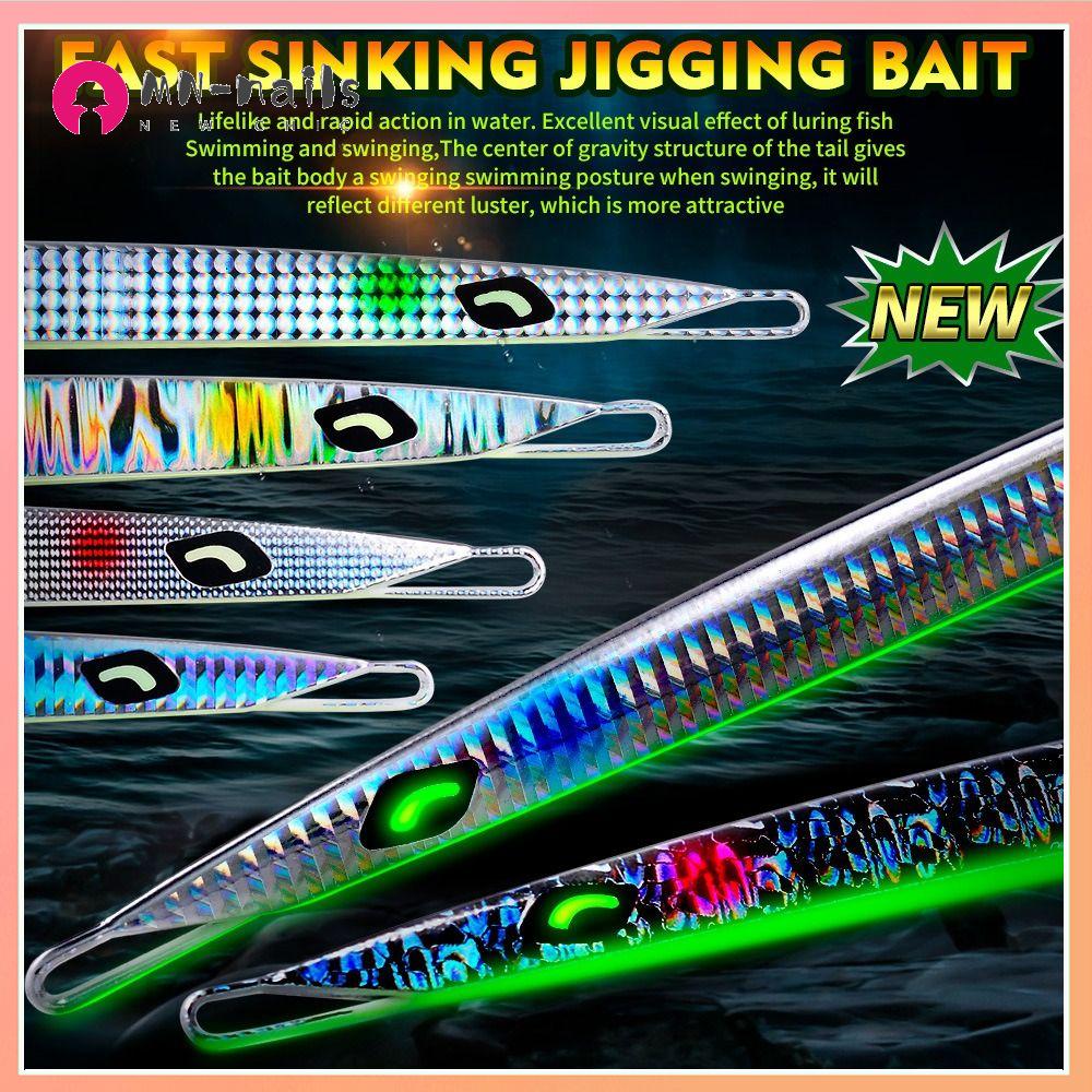 MN-NAILS 60g Mồi loại Cá tuế Không móc Mồi Jig . 80g Cá thu Tây Ban Nha Chìm