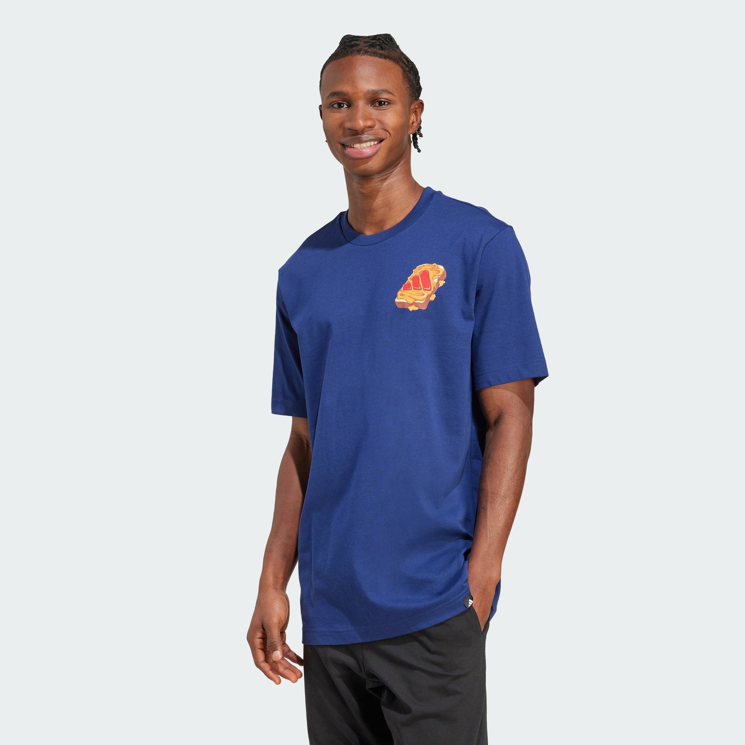 [CHỈ 11H-14H-MUA 3 GIẢM 40%] adidas Phong cách sống Áo thun đồ họa Bơ Đậu Phộng và Thạch Trái Cây Nam Màu xanh da trời JW4343