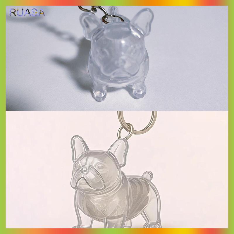 RUASA Rõ ràng Puppy tóc tưởng niệm lưu niệm viên nang pet của chó lông container tự làm mặt dây chuyền Keychain trang trí vật nuôi những người yêu thích nhà hiển thị Quà Tặng - 8