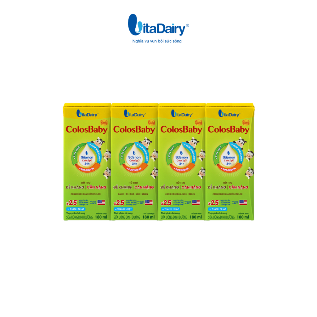 Lốc sữa ColosBaby Gold cải tiến 180ml