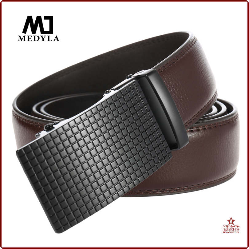 [wwud] MEDYLA herren Business Gürtel Marke Designer Plaid Automatische Schnalle Gürtel Schwarz Schnalle herren Anzug Gürtel Freies Verschiffen