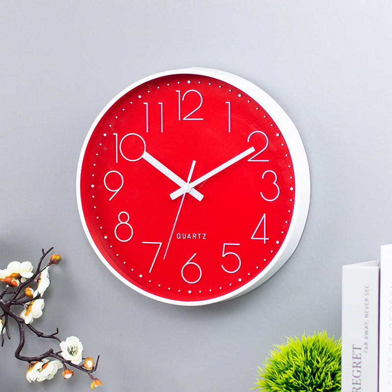 Household Classic Design Round Wall Clock Hanging Clock Decoration Bedroom Office Living Room Elegant Look Simple Modern 家居经典设计圆形挂钟挂钟装饰卧室办公室客厅优雅外观简约现代 Klasik Rumah Pusingan Jam Dinding