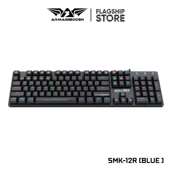 Armaggedddon SMK-12R Kestrel Blue/Red/Black Switch Mechanical Gaming Keyboard Singapore