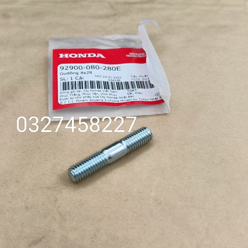 Cùi xông 8x28 ren ốc bắt cổ pô WAVE A S110 RSX FUTURE 125.... zin Honda