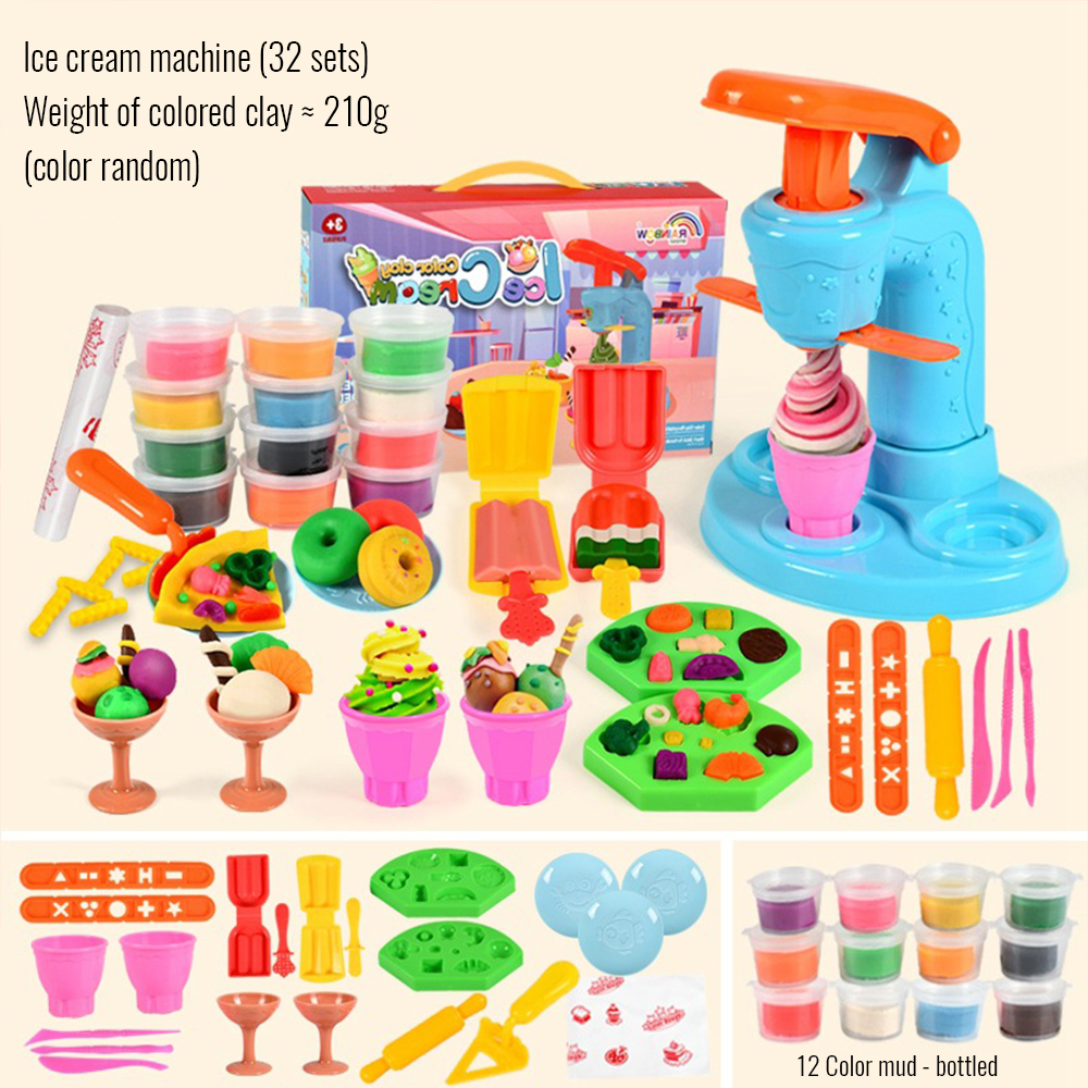 Play Doh Plasticine Toys Ice cream Set Dough 3D Double Twister MVZMGKEJGK Clay Toy
