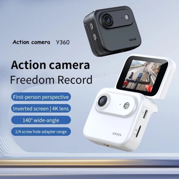 Camera hành trình thể thao Mini Y360 4K 1080P Ghi âm siêu trong suốt và Camera quay phim thể thao 4K HD Xoay 180 ZC-M12