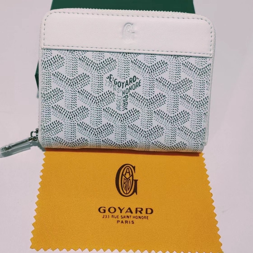 Ready Stock goyard bag 2022 New Style Men's Short Wallet Small Women's  Driver's License Leather Case Goya Card Holder Dog Teeth