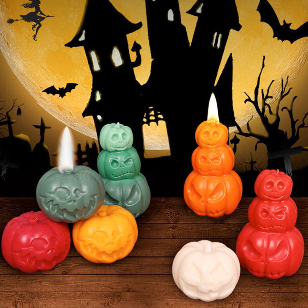 HISNGS Silicone Thủ công Bàn Trang Trí Nội Thất Xà phòng Halloween Trang Trí Quà Tặng Bí ngô Khuôn Đất sét Công Cụ Epoxy Khuôn Nến Làm Cho Nguồn Cung Cấp