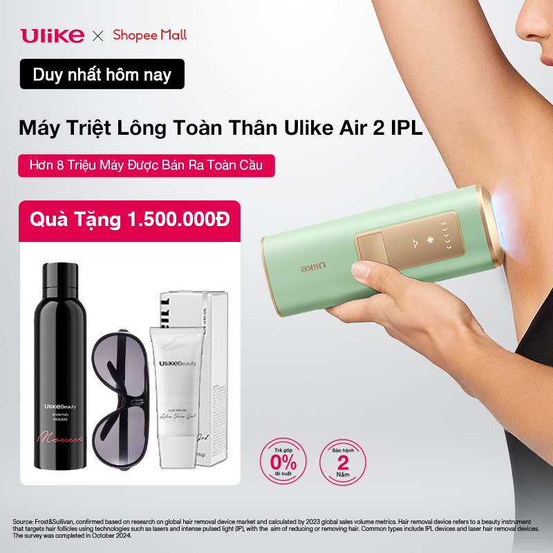 3333[KOL]Máy triệt lông làm mát không đau Ulike Ice Cooling IPL Sapphire Air 2 Xanh Ngọc5457