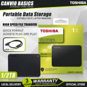 Toshiba Canvio Basics 1TB/2TB USB 3.0 Portable External Hard