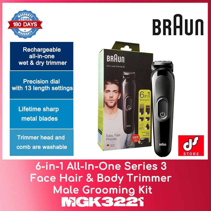 Braun BG5340 body groomer, Wet & dry body grooming