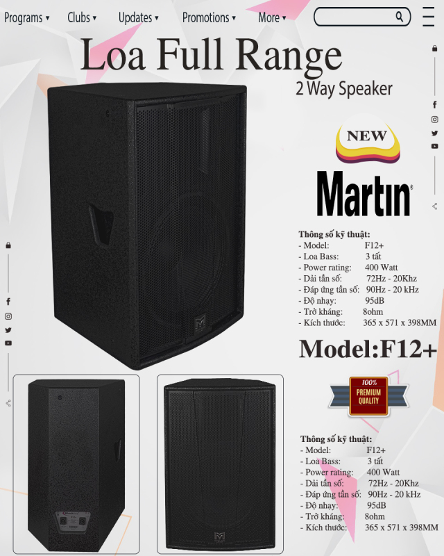 LOA THÙNG 3T MARTIN F12+