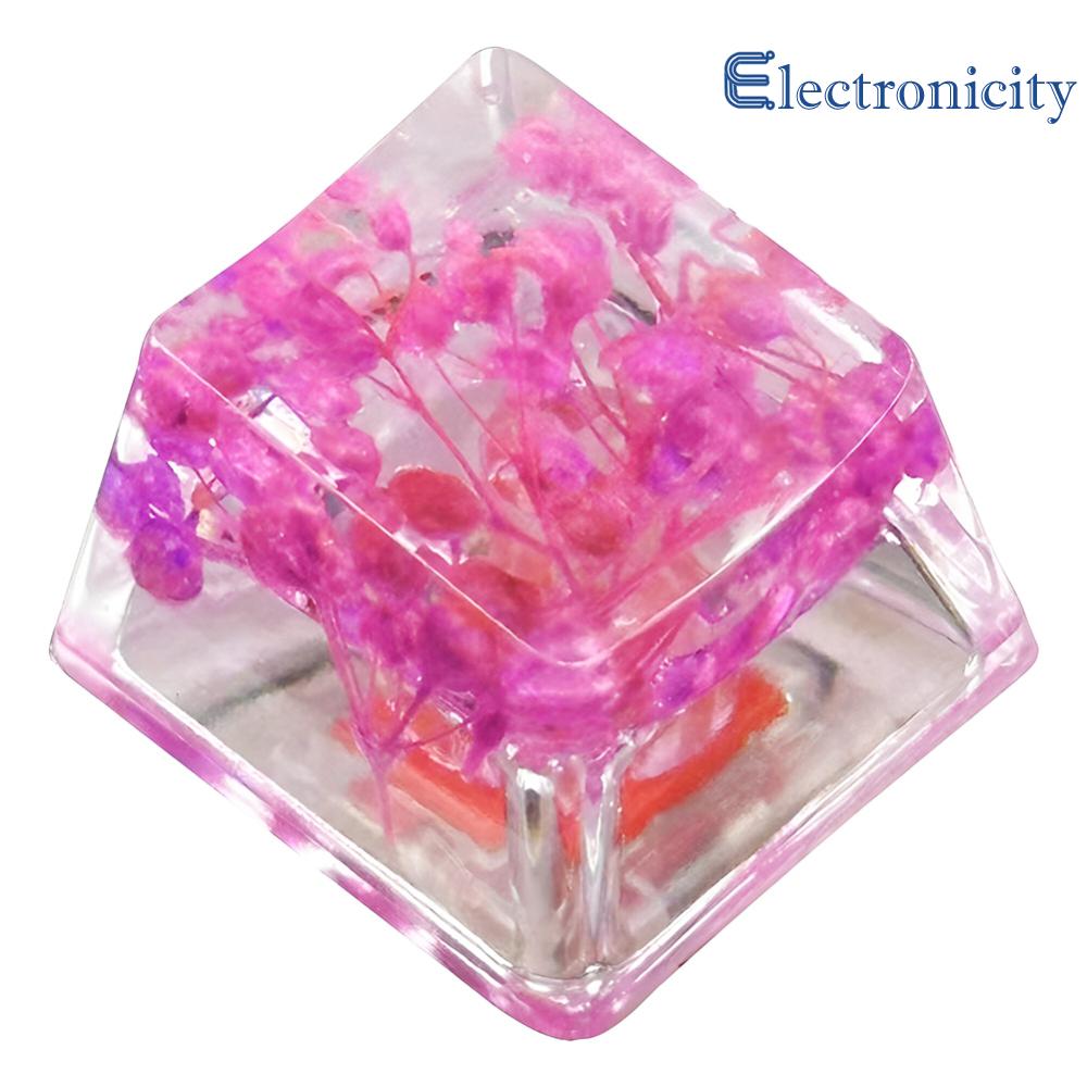 Nhựa hoa khô Keycap mới lạ Artisan Keycap handmade nhựa Epoxy DIY mờ Keycap cho bàn phím cơ