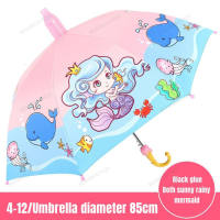 CUCUCON Umbrella For Kids Girls Cute Kids Rain Gear Automatic Umbrella Waterproof Sunshade With Whistle
