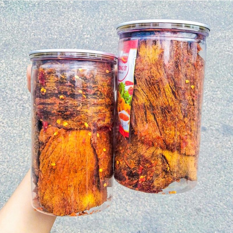 Khô bò miếng mềm lon pet 250gr