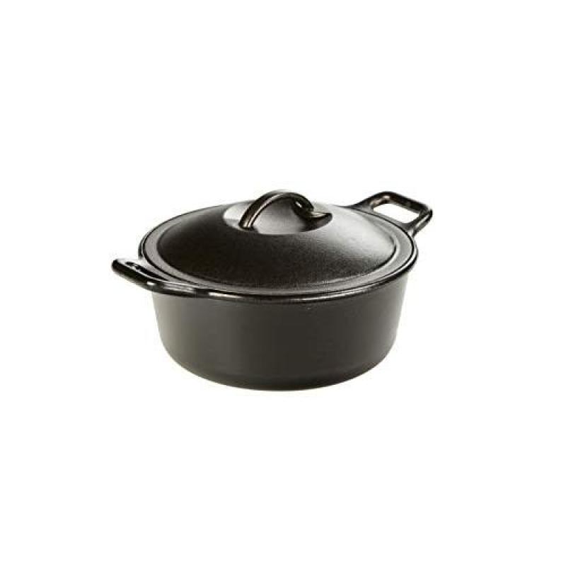 Lodge Pro-Logic 4 Quart Cast Iron Dutch Oven. Pre-Seasoned Pot with Self-Basting Lid and Easy Grip Handles Singapore