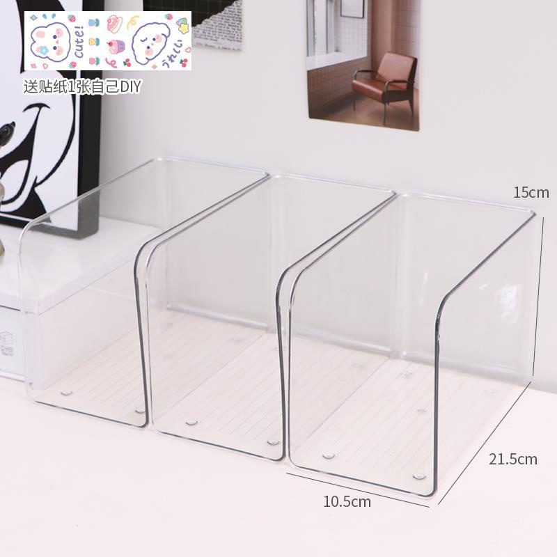 Trong suốt vô hình kệ sách Acrylic bàn cố định giá sách bookend Kệ bookend hộp đựng tài liệu để bàn 