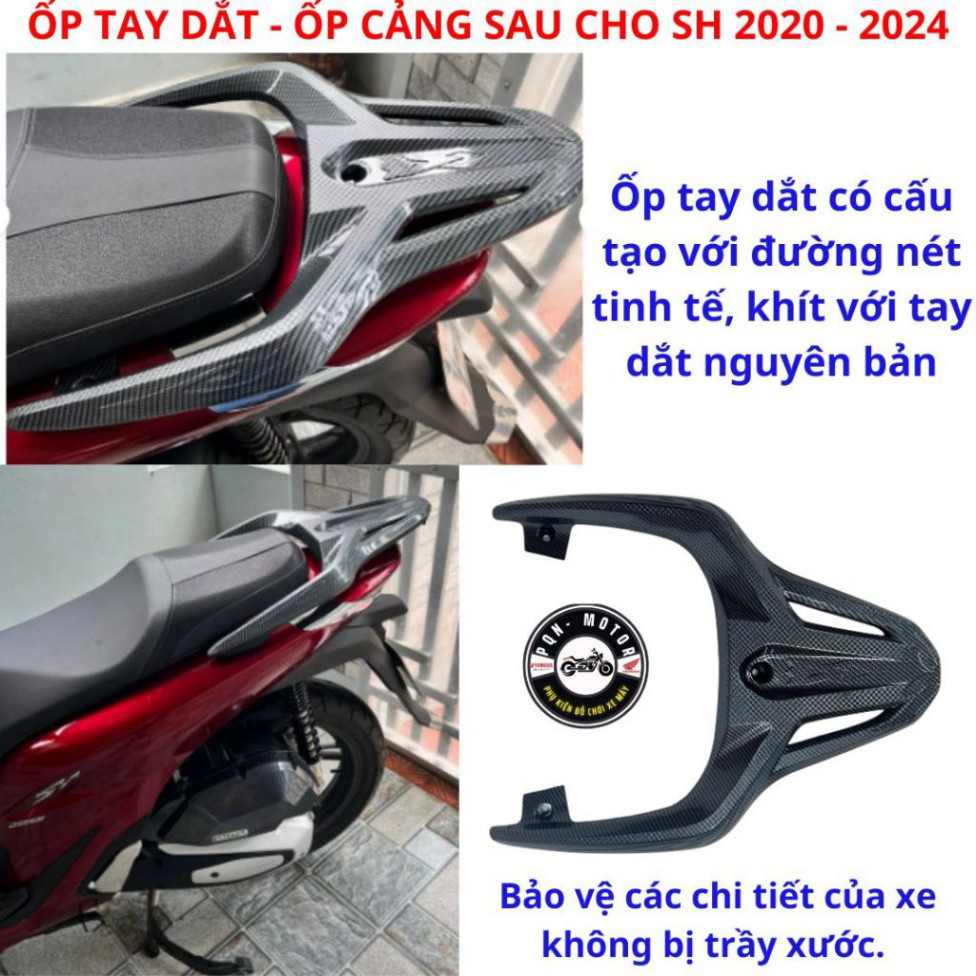 Ốp Tay Dắt Carbon Sh 2025 - 2020, SH 2017-2019, Sh 2012 - 2016 Nhựa ABS Cao Cấp