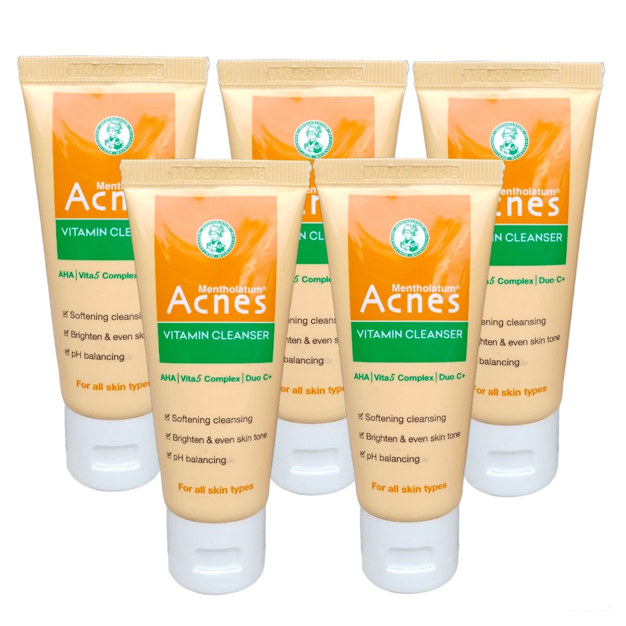 Combo 5 tuýp sữa rửa mặt acnes vitamin cleanser sáng da - mờ sẹo & thâm nám 25g