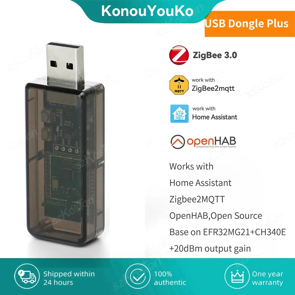 Efr32mg21 ZigBee 3.0 USB dongle cộng với ZigBee cổng phổ mã nguồn mở làm việc với trợ lý gia đình openhab zigbee2mqtt zha Ncp