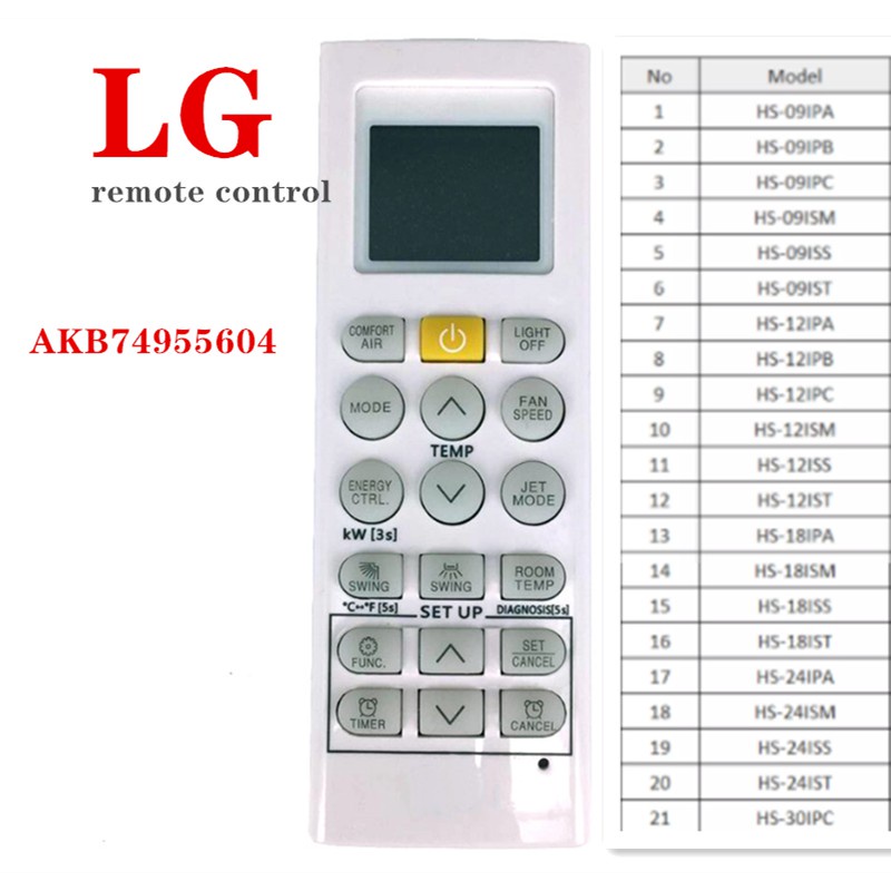 Remote máy lạnh a / c lg mới akb74955604 vỏ bọc cho điều khiển lg a / c