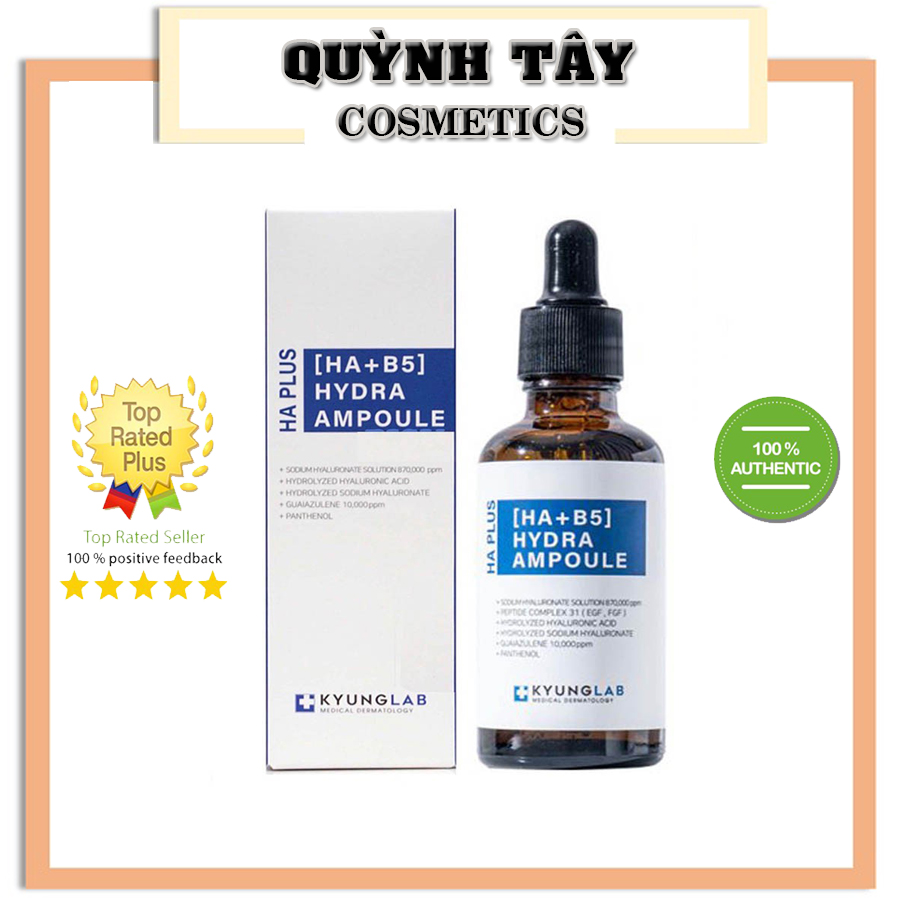 Serum Kyung Lab HA PLUS Hydra Ampoule 50ml giảm mụn, siêu phục hồi da, làm trắng căng bóng mờ thâm