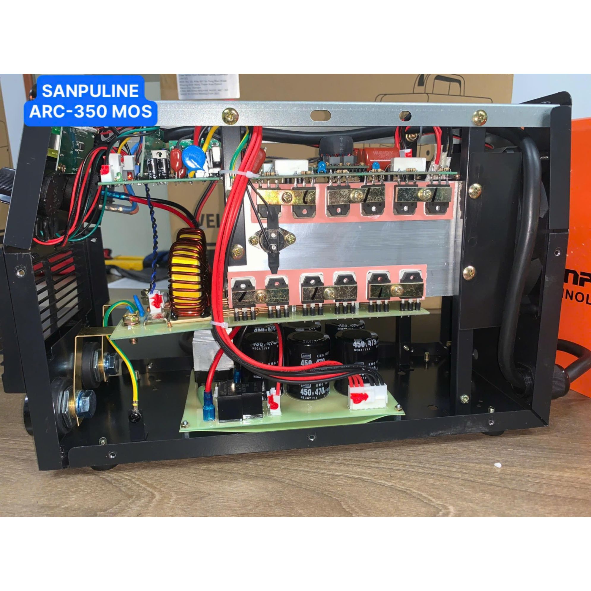 Máy hàn sanpu line 350 MOScông trình hàn que 4.0 máy hàn hàng chính hãngđẩy đủ phụ kiện máy hàn 3 b