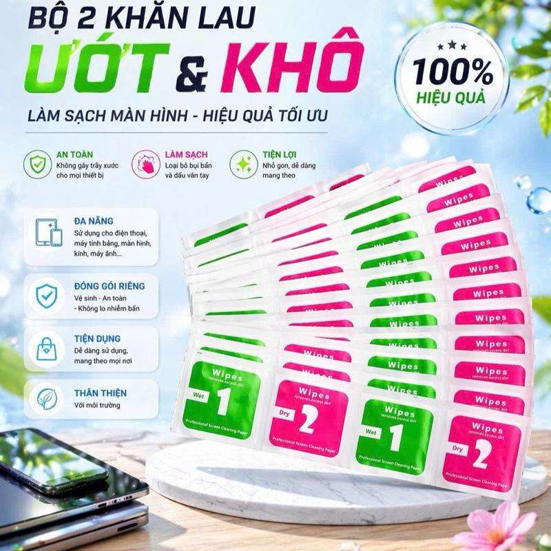 Combo 100 200 500 1000 Set Bộ Giấy lau màn hình ĐT 1 2 Size nhỏ
