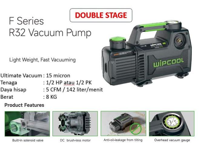 WIPCOOL vacuum pump ac 2F2R pompa vakum AC 2 stage double stage 0.5 1/2 PK mobil kulkas pendingin - GRIYA HIJAU Harga 6,082,800 rupiah*Gratis Ongkir