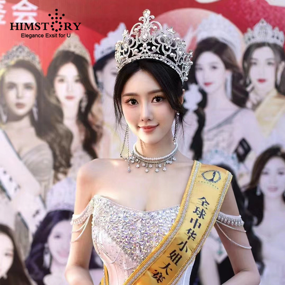HIMSTORY Fashion Wedding Big Crown Bridal Hair Accessories Vintage Headband Romantic Stage Show Miss World Tiaras Party Decorati ราคา 1,286 บาท*ส่งฟรี
