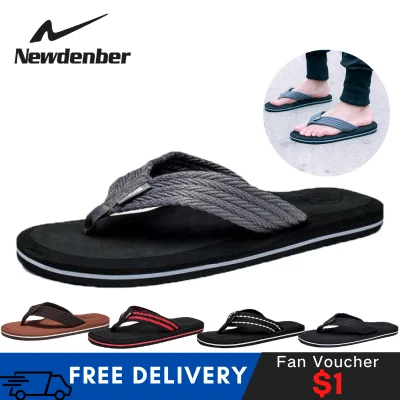 Newdenber Men Flip Flops Non-slip Outdoor Slippers Beach Shoes Men Sandals Soft wear