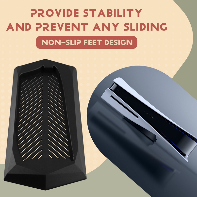 【ALA】-Vertical Stand for 5 Slim Console with Built-in Cooling Vents and Non-Slip Feet