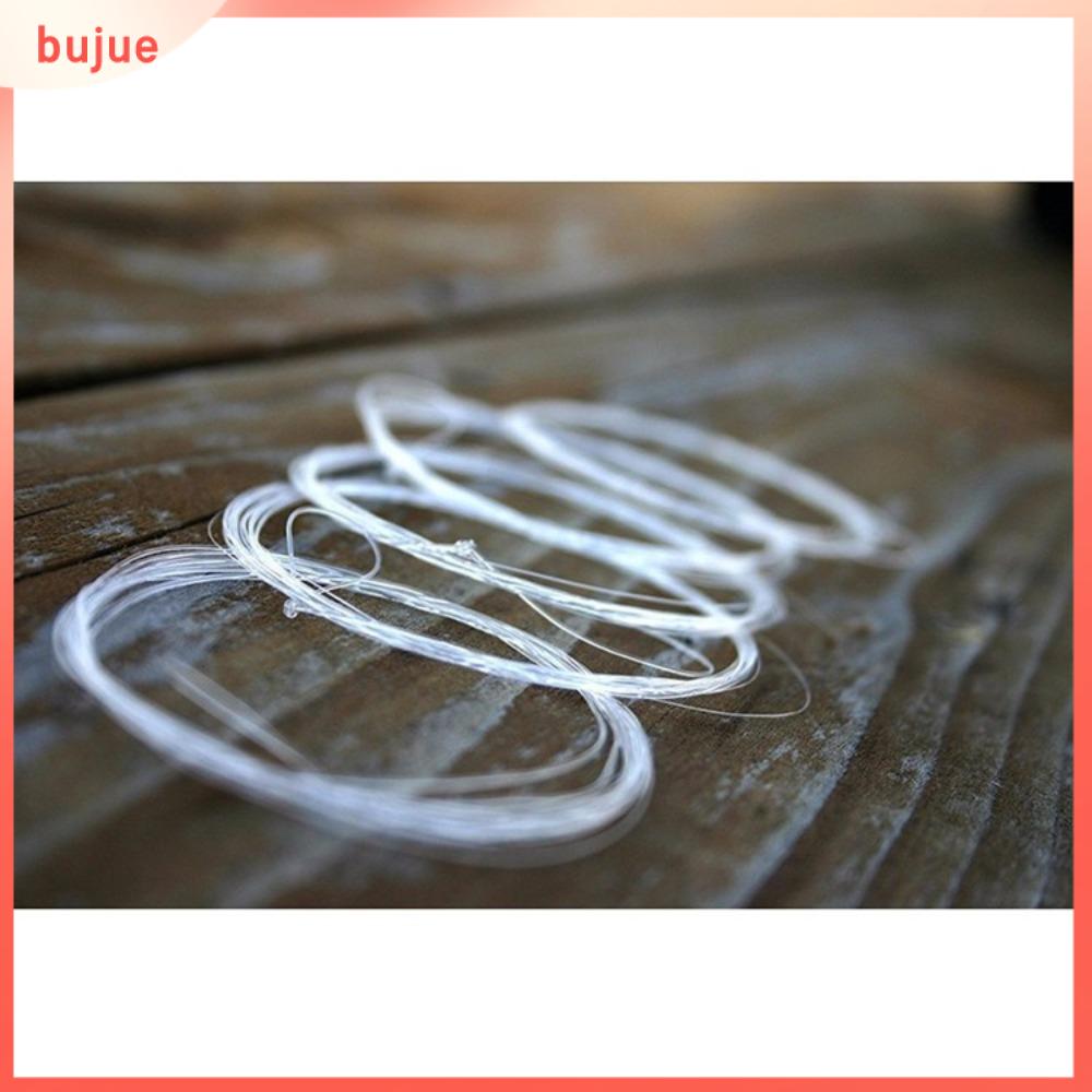 BUJUE Trong suốt Dây câu cá bằng ruồi nhân tạo Nylon Siêu mạnh Dây dẫn câu cá 9 feet Dây câu trong suốt