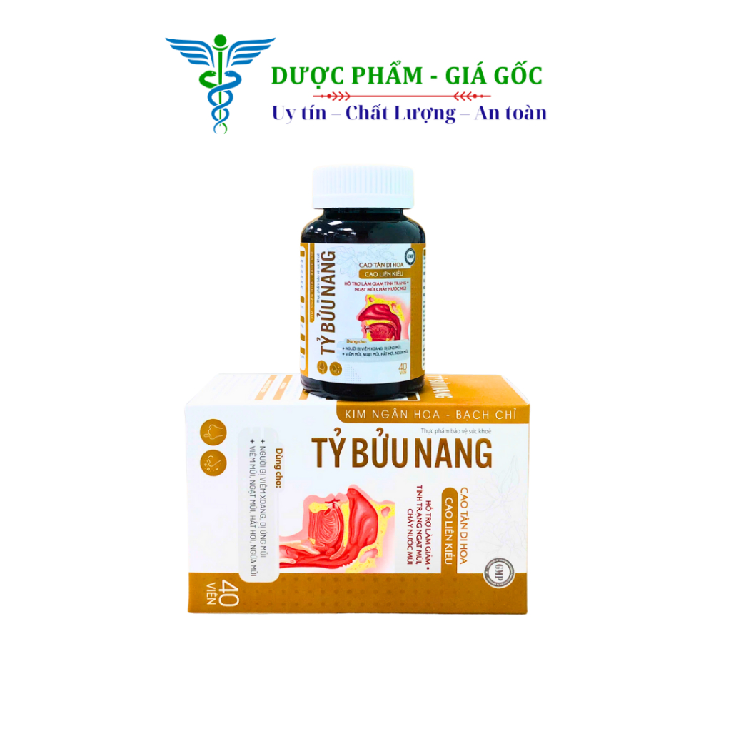Viên Uống Tỷ Bửu Nang Hỗ Trợ Điều tɾị Viêm Xoang, Ngạt Mũi, Ngứa Mũi - Hộp 40 Viên
