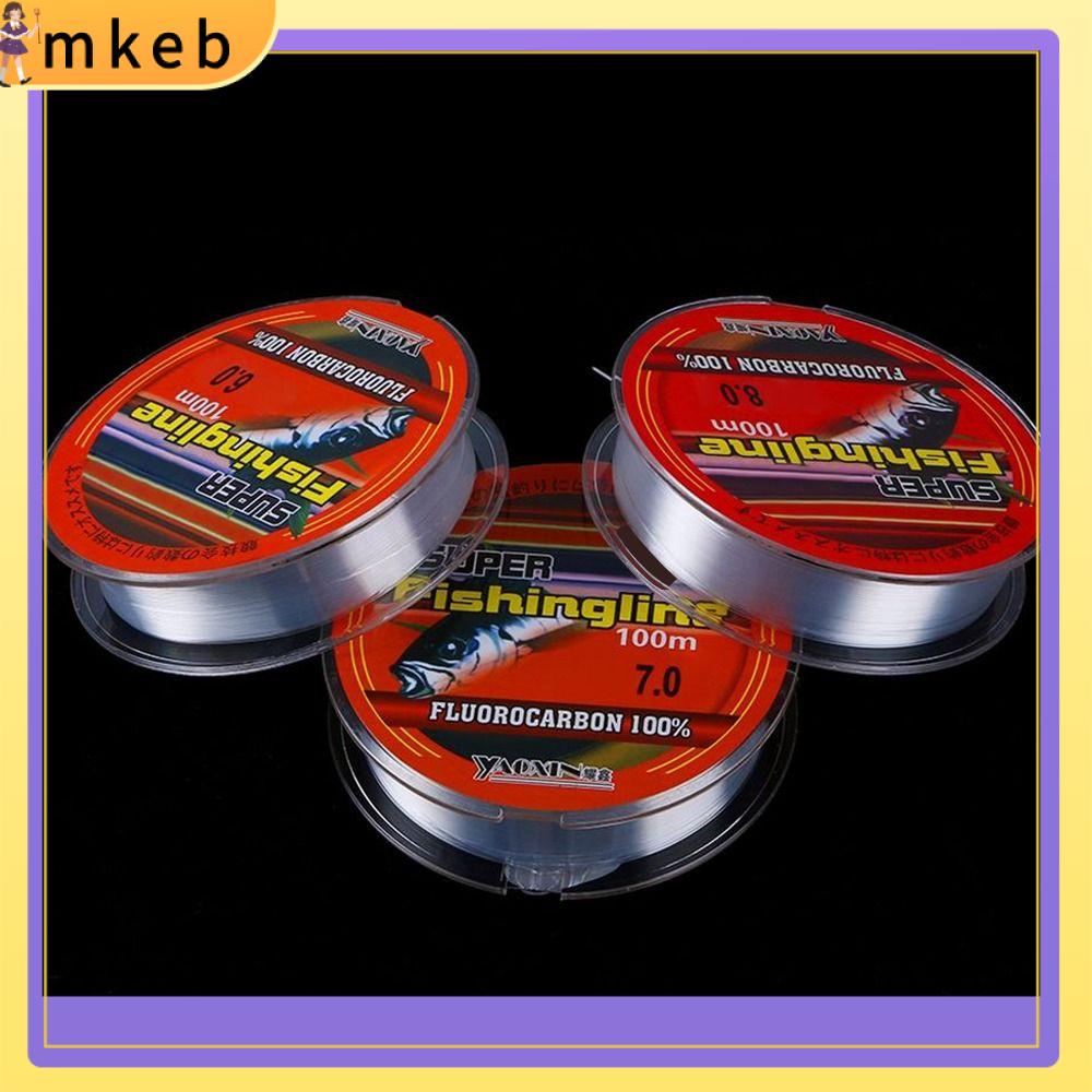 MKEB 100m Fluorocarbon Fishing Line - Strong Monofilament Cord