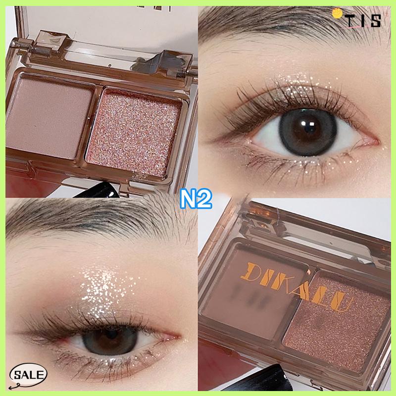 Follow Get New【TIS】 Dikalu tối đêm đen Eyeshadow Palette long lanh Matte Pearlescent ánh sáng lung linh Shinny mắt sắc tố Eyeshadow Hàn Quốc mỹ phẩm trang điểm - 4