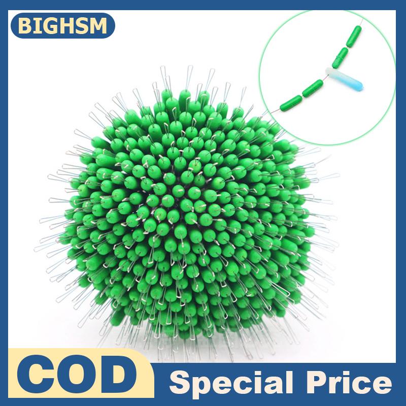 BIGHSM 300pcs Pack Fishing Bobber Oval Black Silicon Stopper Space Bean Connector Fishing Line Resistance Fishing Accessories
