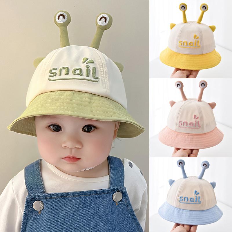 Cute Snail Baby Bucket Hat Breathable Soft Cotton Infant Boys Girls Fisherman Cap Cartoon Comfortable Toddler Sun Hats Basin Cap ราคา 87 บาท*ส่งฟรี