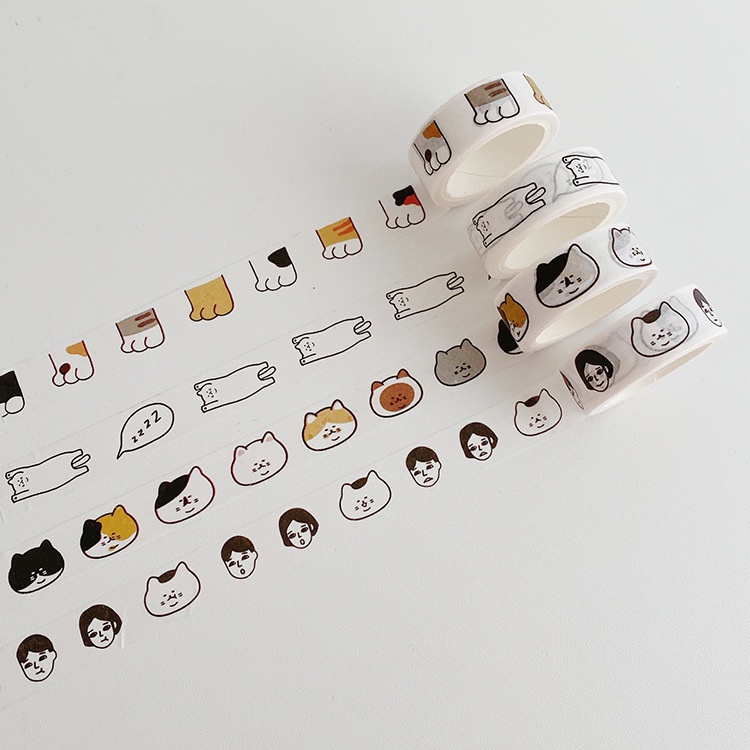 ENWEI 15mm*5m Cat Paw Cartoon Journal Washi Tape Scrapbooking Washi Paper Masking Tape Scrapbook Material
