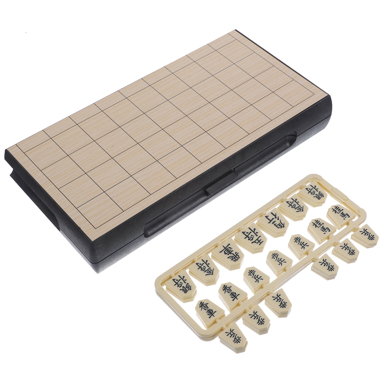 1PC shogi Bộ sản phẩm du lịch Set, 25x25x2cm Bộ sản phẩm du lịch bảng từ shogi cờ vua với bộ sản phẩm du lịch bảng gập