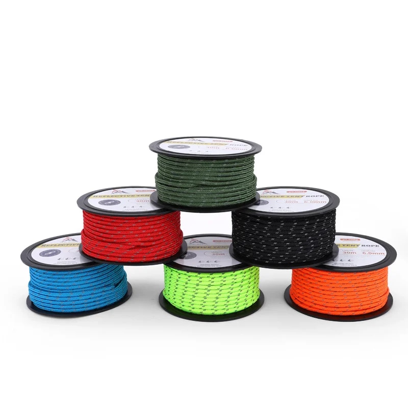 1m/pcs Hot 2colors Xinda 6mm Paracord Auxiliary Rope Survival