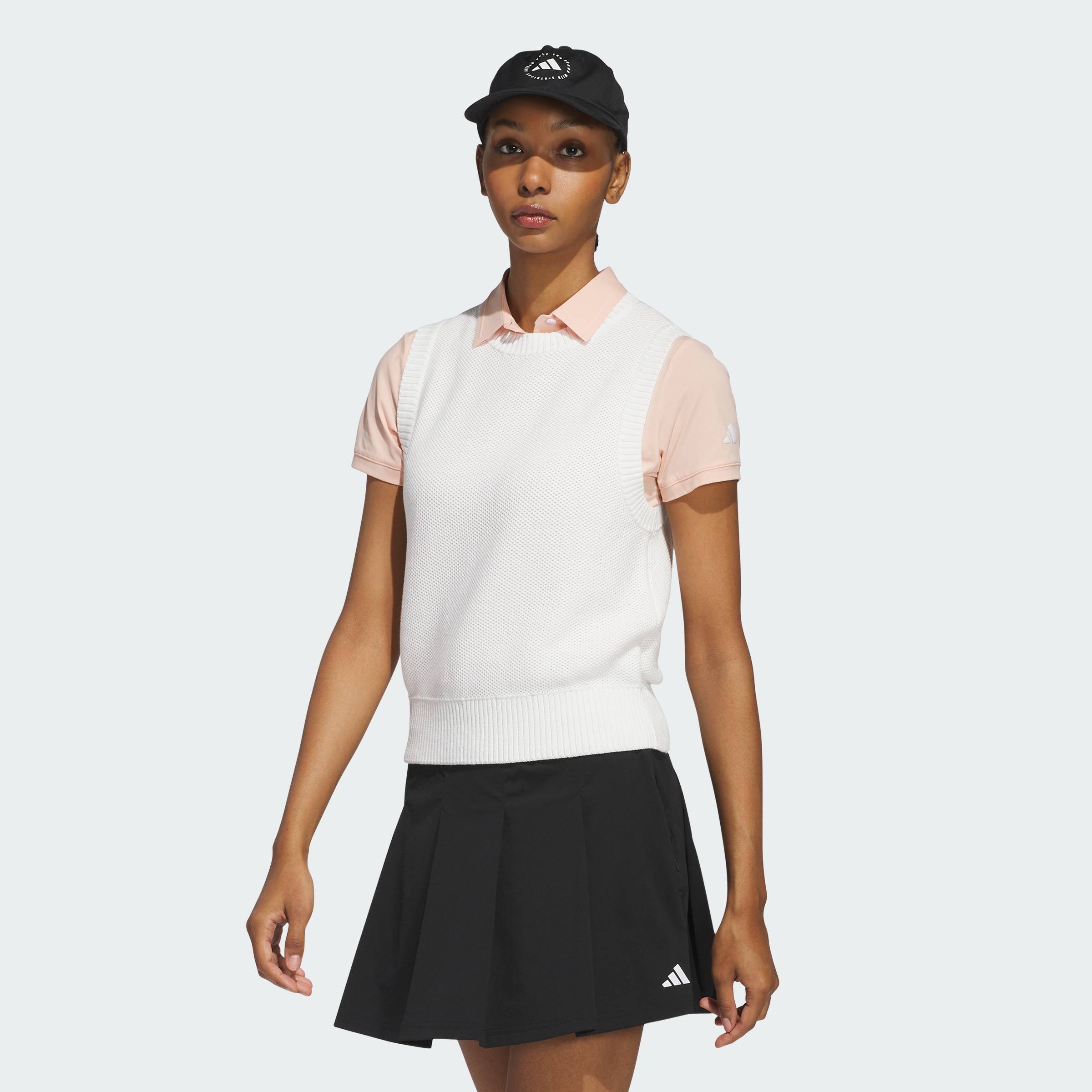 [0H-2H 15.7-VOUCHER 15%] adidas Đánh gôn Áo Gile Dệt Kim Tour Ultimate365 Nữ trắng JE7337