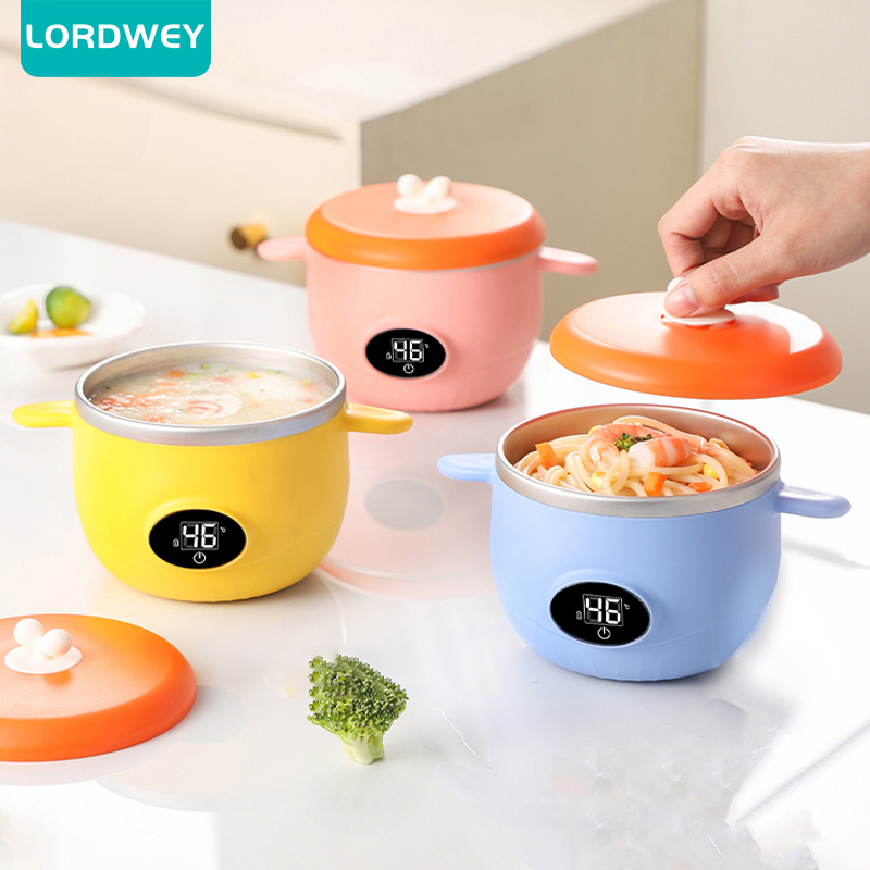 LORDWEY Baby Intelligent Constant Temperature Bowl Baby Children'S Tableware And Complementary Food Bowl No Water Injection Rechargeable Insulation Heating Bowl ราคา 897 บาท*ส่งฟรี